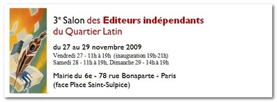 3ème Salon des Editeurs indépendants du Quartier latin et les Journées de Saint-Germain-des-Prés