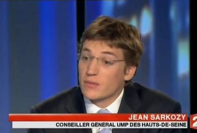 Jean Sarkozy au journal télévisé de France 2 le 22 octobre 2009.