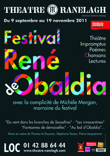 DU 9 SEPTEMBRE AU 19 NOVEMBRE 2011 : FESTIVAL RENE DE OBALDIA 