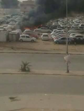 Les islamistes bombardent le quartier de Abou Slim le 24 février 2017 à Tripoli Libye © DR